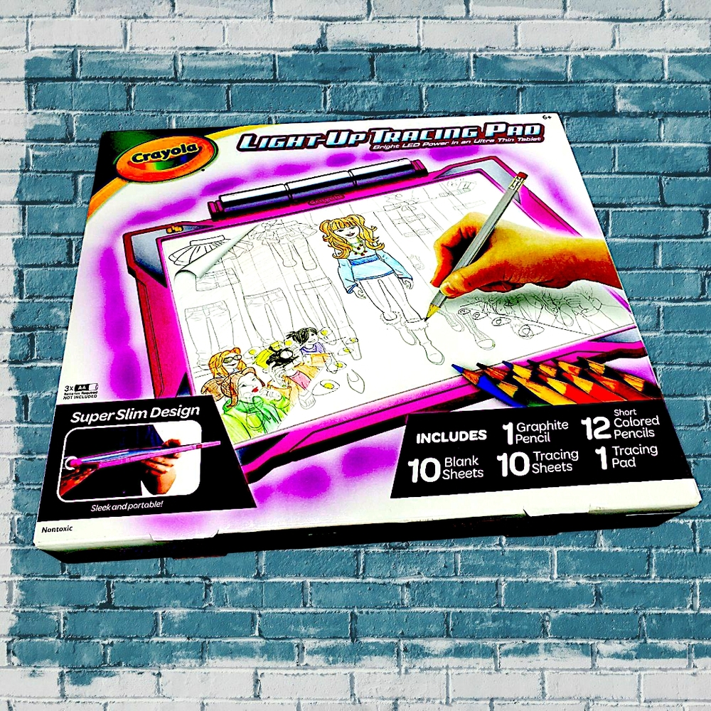 New Crayola Light Up Tracing Pad Set Pink Art & Creative Ages 6+